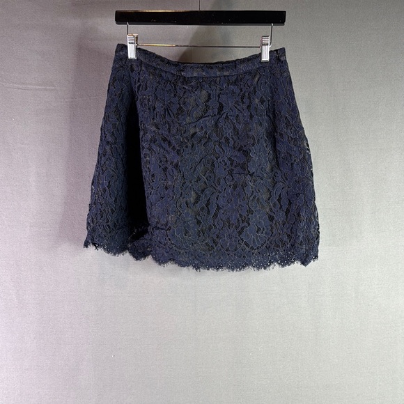 J. Crew Dresses & Skirts - J. Crew Blue lace Mini Skirt Cocktail size 2